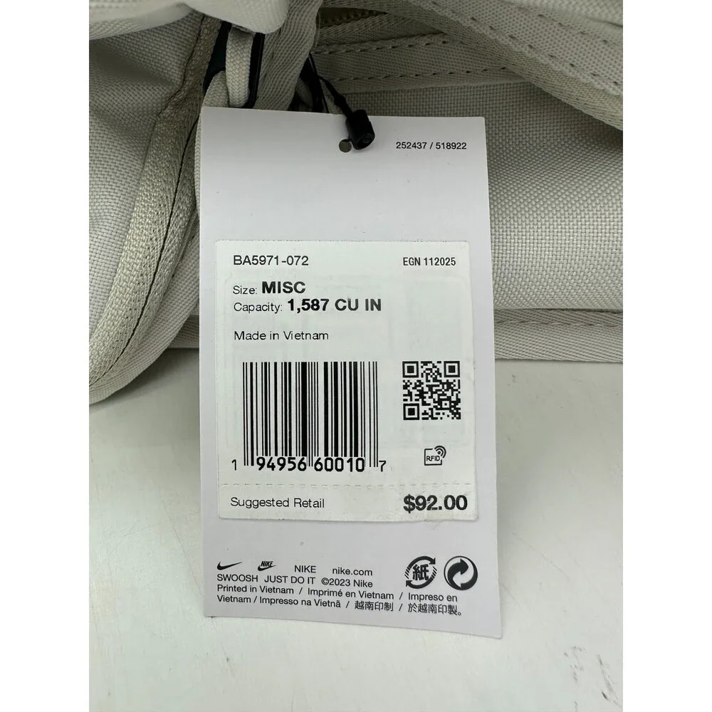 Nike Sportswear RPM Backpack Bag 26L Cream Black Bag BA5971 072